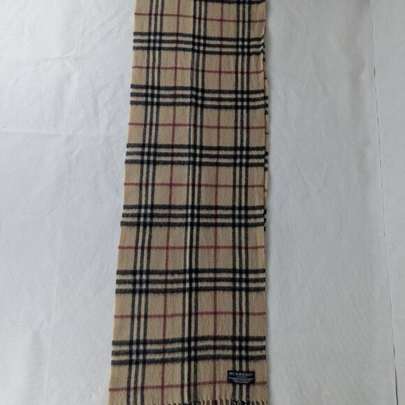 Burberry Scarf Beige – Unisex Check – Pre-Loved - 10 Cashmere 90 Merino wool - Picture 4 of 7